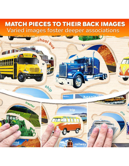 Rompecabezas de Madera QUOKKA 3 en 1 para Niños 1-5 Años