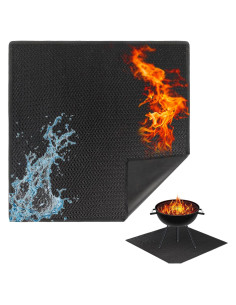 Alfombrilla Ignífuga Klmnop 102x102 cm para Fogata y BBQ
