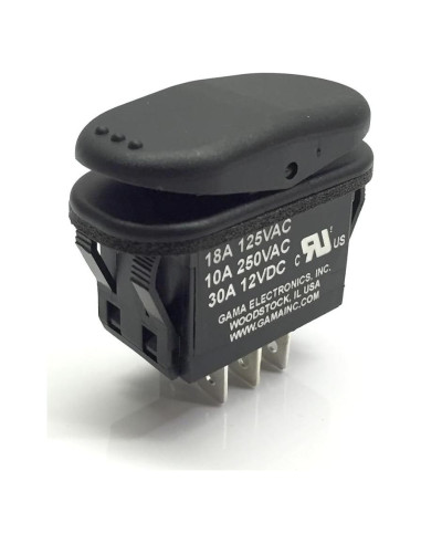 Interruptor a Prueba de Agua GAMA 30A DPDT 3 Posiciones