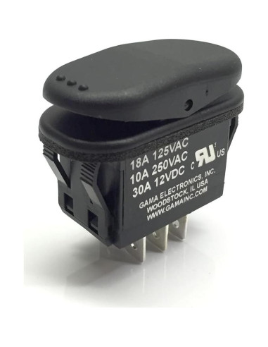 Interruptor a Prueba de Agua GAMA 30A DPDT 3 Posiciones