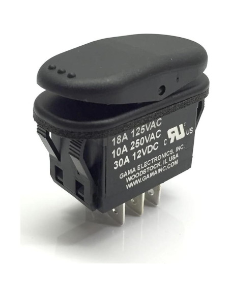 Interruptor a Prueba de Agua GAMA 30A DPDT 3 Posiciones