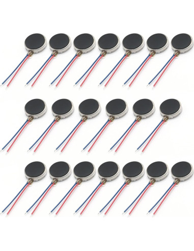 20 Motores de Vibración Micro DC 10mm 3V 12000RPM Vkinman