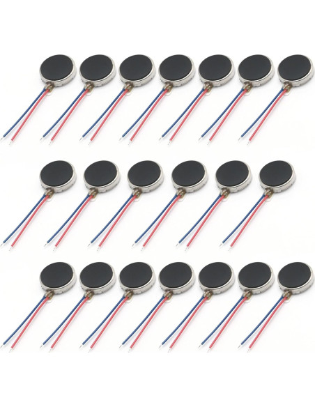 20 Motores de Vibración Micro DC 10mm 3V 12000RPM Vkinman