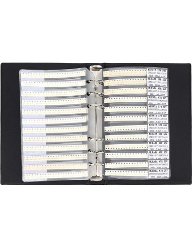 Libro de Muestras de Capacitores SMD 51 Tipos Aramox 25x18cm