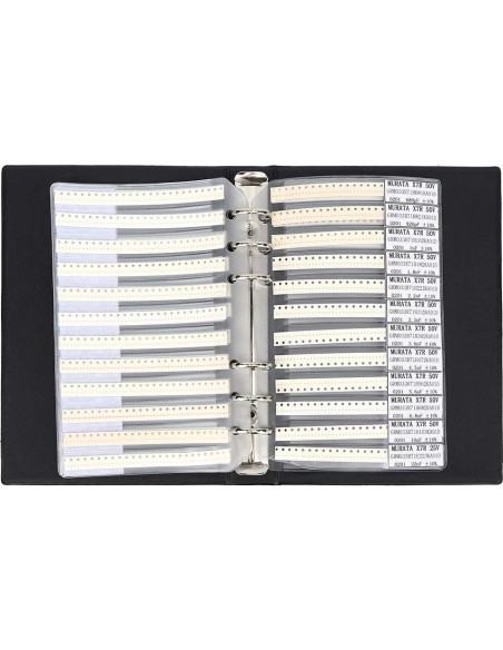 Libro de Muestras de Capacitores SMD 51 Tipos Aramox 25x18cm