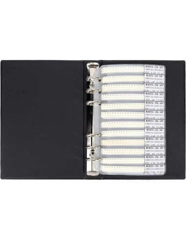 Libro de Muestras de Capacitores SMD 51 Tipos Aramox 25x18cm