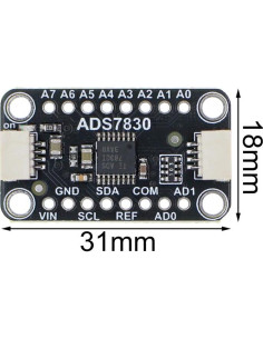 Módulo Convertidor ADC DONGKER ADS7830 8 Canales I2C 8 Bits 2