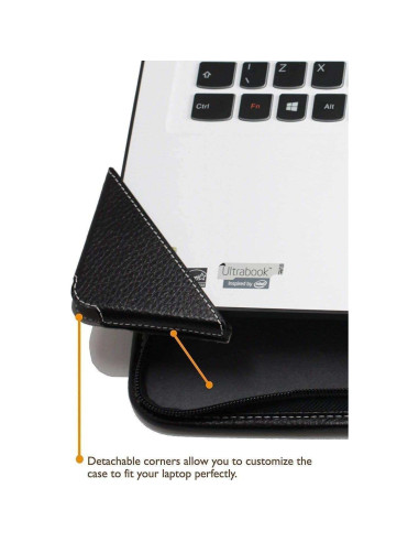 Funda de Cuero Negro Broonel para Lenovo ThinkPad X13s 13"
