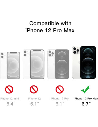 Funda Magnética JETech para iPhone 12 Pro Max 16.4 cm Antichoque