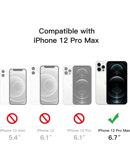 Funda Magnética JETech para iPhone 12 Pro Max 16.4 cm Antichoque