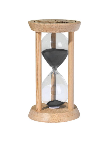 Reloj de Arena de Madera SuLiao 60 Minutos Negro Decorativo