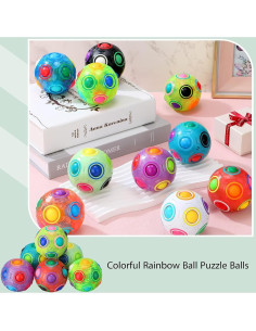 10 Pelotas Mágicas Antiestrés Arcoíris Yilloog 7 cm 2