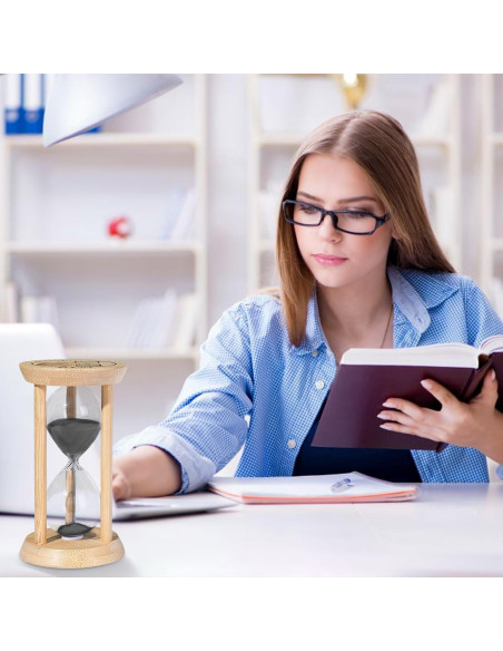 Reloj de Arena de Madera SuLiao 60 Minutos Negro Decorativo