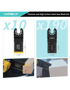 Kit de 200 Hojas de Multiherramienta AMZBSAW - Titanio y Acero 2
