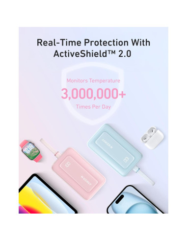 Power Bank Anker Zolo 20,000mAh 30W Rosa Cargador Rápido