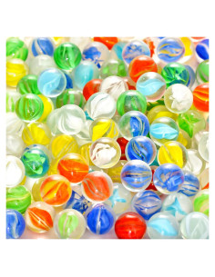 Canicas de Vidrio POPLAY 115PCS Ojo de Gato 6 Colores