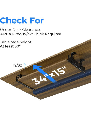 Bandeja de Teclado Ajustable EUREKA ERGONOMIC 71.12x27.94 cm