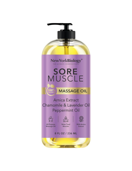 Aceite de Masaje Corporal Nueva York Biología 237 ml - 100% Natural