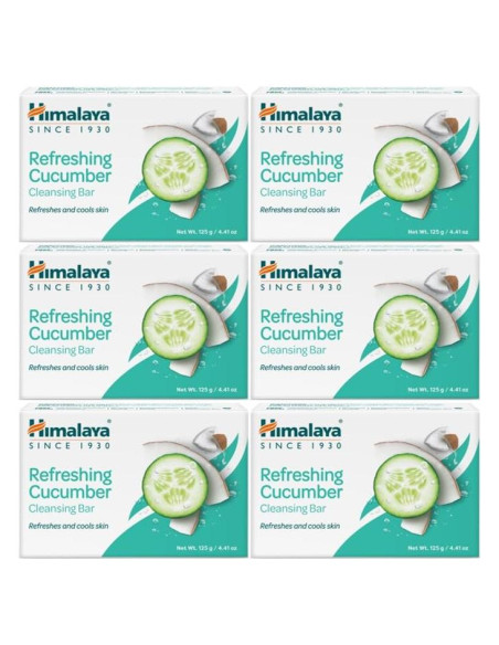 Jabón Refrescante de Pepino Himalaya 125g - Paquete de 6