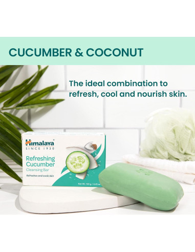 Jabón Refrescante de Pepino Himalaya 125g - Paquete de 6