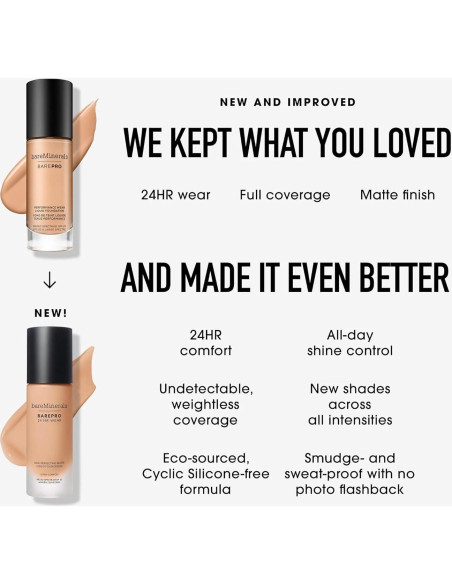 Base de Maquillaje BareMinerals Barepro SPF 20 18 Claro 27 Neutral