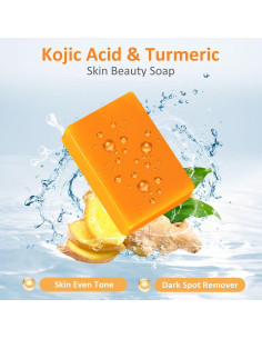 Barra de Jabón Kóji y Cúrcuma HOYEHOLA - 2 Paquetes, Hidratante 2