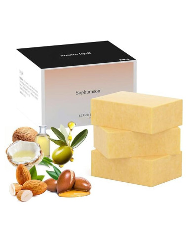 Jabón Suave para Cuerpo y Cara Sophumson 300g Paquete de 3