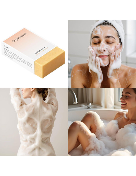 Jabón Suave para Cuerpo y Cara Sophumson 300g Paquete de 3