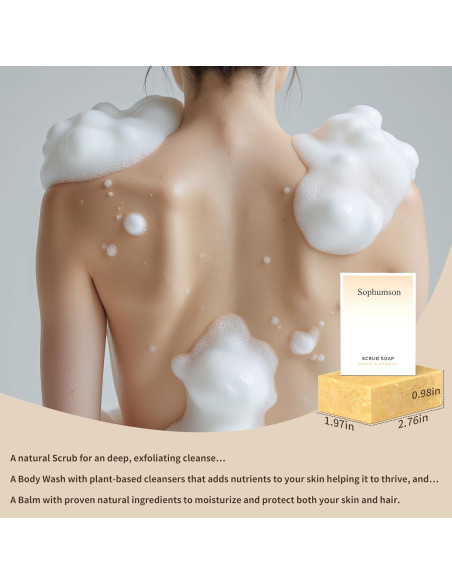 Jabón Suave para Cuerpo y Cara Sophumson 300g Paquete de 3