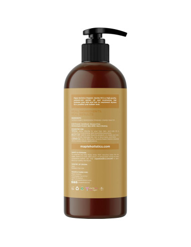 Aceite de Jojoba Orgánico Maple Holistics 473 ml - Puro y Sin Refinar