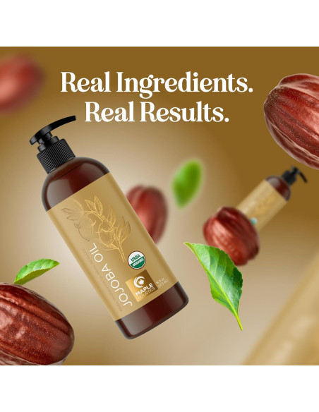 Aceite de Jojoba Orgánico Maple Holistics 473 ml - Puro y Sin Refinar