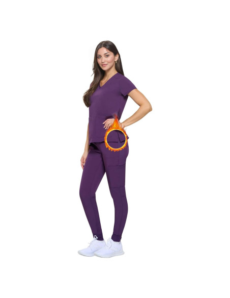 Conjunto de Scrubs Esenciales Mujeres Uniformes Activos AC-8533
