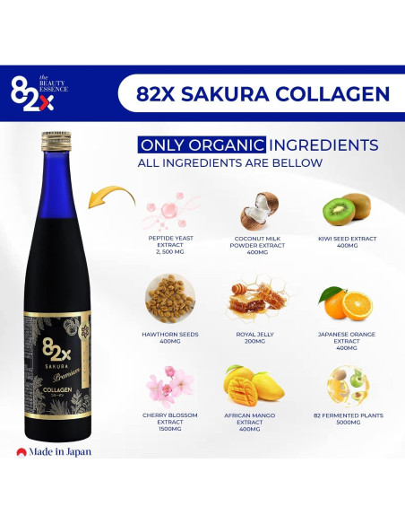 Bebida de Colágeno Marino 82X - 120,000mg - 1L - Japón