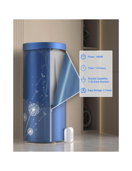 Secadora de Ropa Portátil KASYDoFF V5 1000W 12.7kg Azul