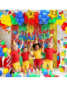 Kit de Decoración de Fiesta de Cumpleaños Super Bros GoGoGoodie 118 Piezas 2