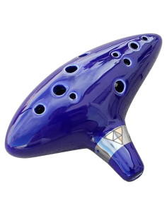 Ocarina de Cerámica 12 Agujeros Alto C Awef Azul Oscuro