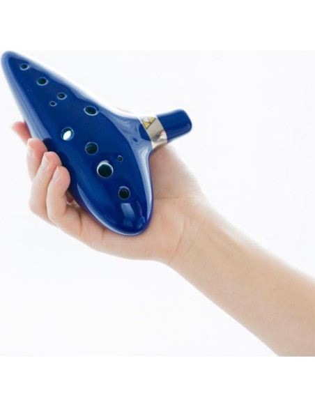 Ocarina de Cerámica 12 Agujeros Alto C Awef Azul Oscuro
