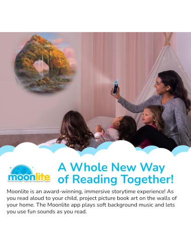 Moonlite Hora de Cuentos Raya - Proyector de Historias Mágicas