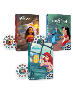 Carretes de Cuentos Moonlite Set 3 Cuentos Moana La Sirenita