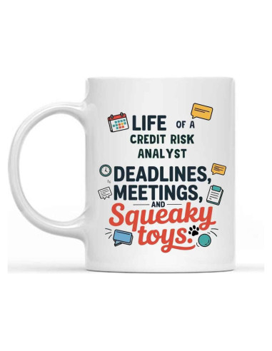 Taza de Café Cerámica 11 oz Genérica Analista de Riesgo