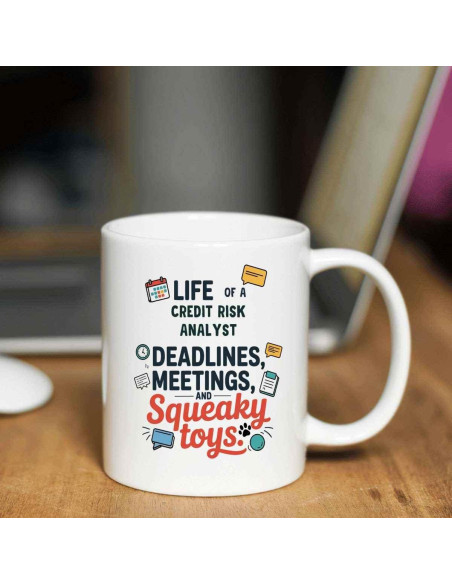 Taza de Café Cerámica 11 oz Genérica Analista de Riesgo