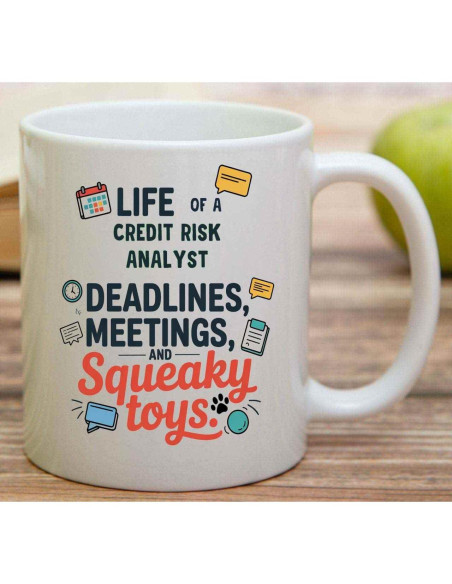 Taza de Café Cerámica 11 oz Genérica Analista de Riesgo