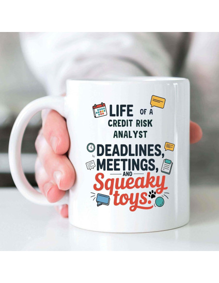 Taza de Café Cerámica 11 oz Genérica Analista de Riesgo