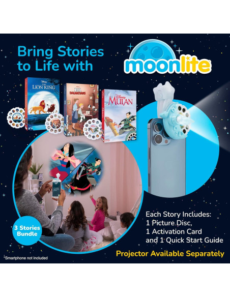 Carretes de Cuentos Moonlite - Set de 3 Disney para Niños