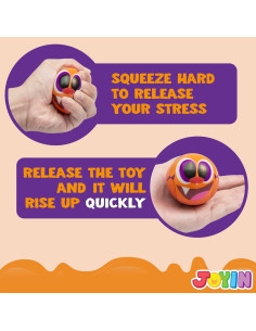 Pelotas Antiestrés Halloween JOYIN 24 Piezas 6.35 cm 2