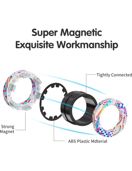 Juego de 9 Anillos Magnéticos Antiestrés YZ para Adultos y Niños