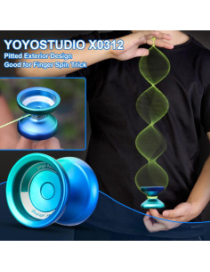 Yoyo Profesional YOYOSTUDIO LS-YOYO-103 Metal Azul Verde 2