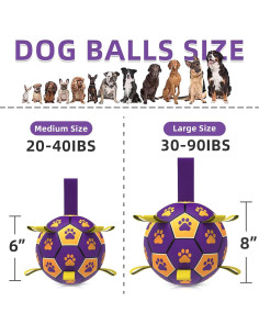 Pelota de Fútbol para Perros QDAN 15.24 cm Duradera 2