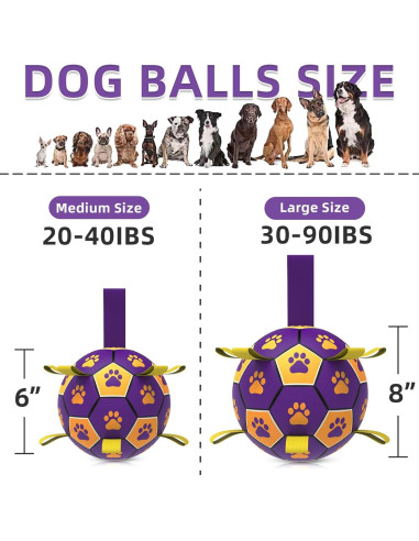 Pelota de Fútbol para Perros QDAN 15.24 cm Duradera