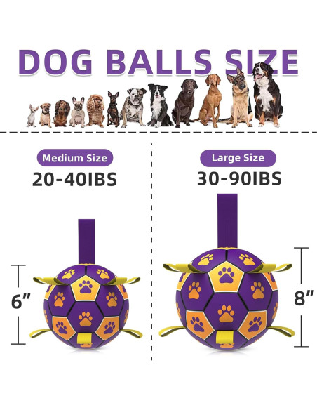 Pelota de Fútbol para Perros QDAN 15.24 cm Duradera